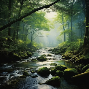 Soluciones de ritmos binaurales&Arroyos Ventosos&Relajación y sueños - Ritmos De Eco Del Río Binaural