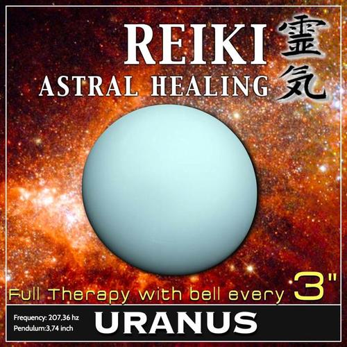 Reiki Astral Healing - Uranus Frequency (1h Full Binaural Healing Therapy With Bell Every 3 Minutes)