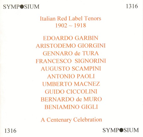 Italian Red Label Tenors (1902-1918)