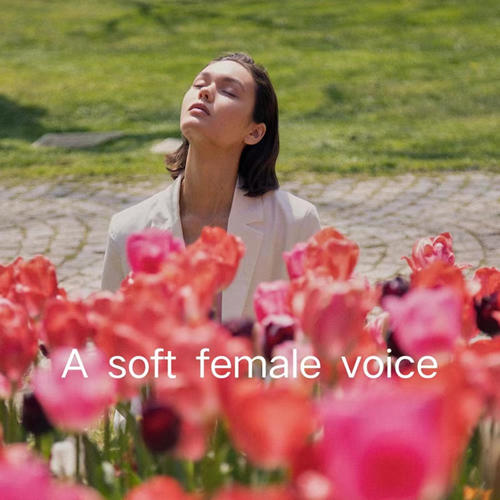 A soft female voice