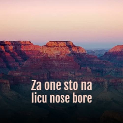 Za one sto na licu nose bore