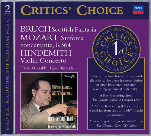 Mozart: Sinfonia Concertante/Bruch: Scottish Fantasia; Hindemith: Violin Concerto