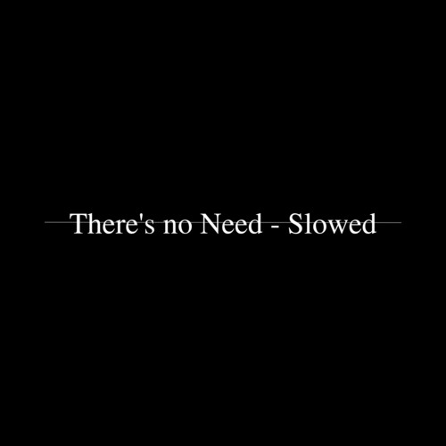 There's no Need - Slowed