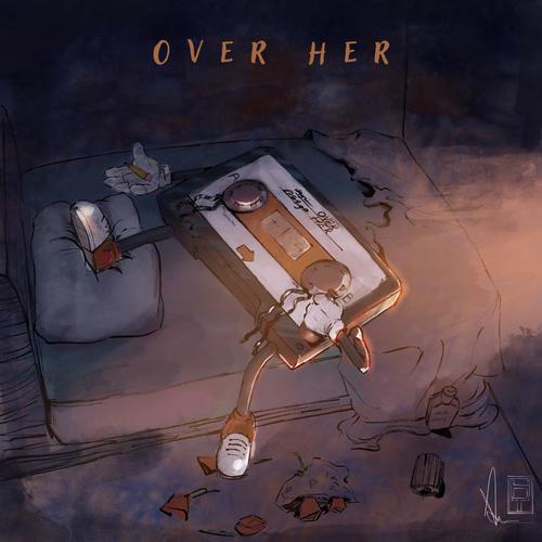 Over her