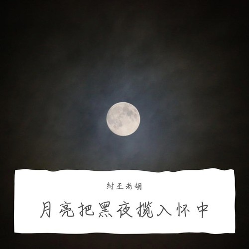 月亮把黑夜揽入怀中