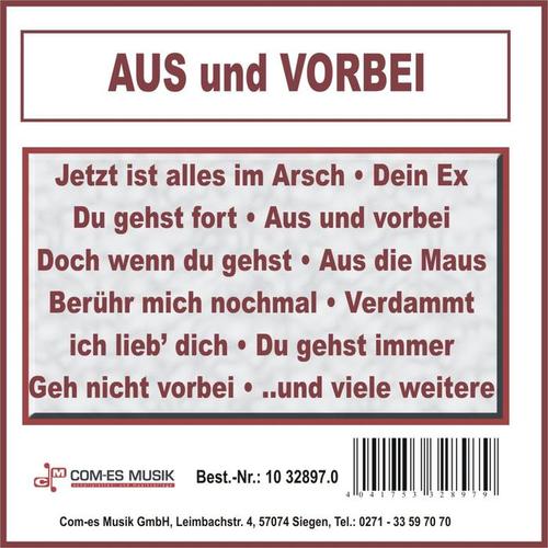 Aus und vorbei