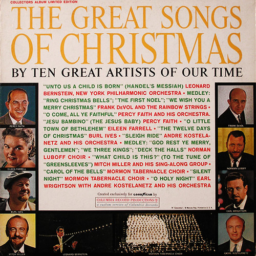 The Great Songs of Christmas Album Three (O Little Town Of Bethlehem/Silent Night/O Come All Ye Faithful/ I Saw Three Ships/Here We Go A' Caroling/It Came Upon the Midnight Clear/Away in a Manger/Joy to the World/Snow in the Street/Carol of the Bells/Hark