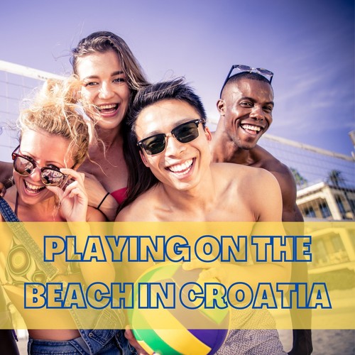 Playing on the Beach in Croatia