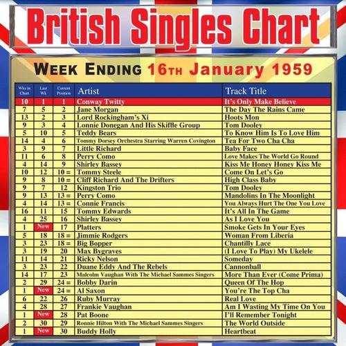 British Singles Chart - Week Ending 16 January 1959