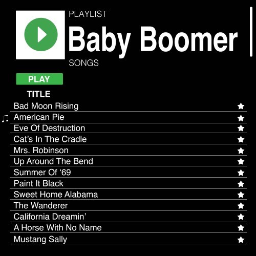 Baby Boomer Rock Songs