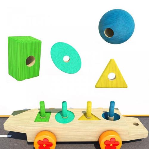 Learn Shapes with Train Toy