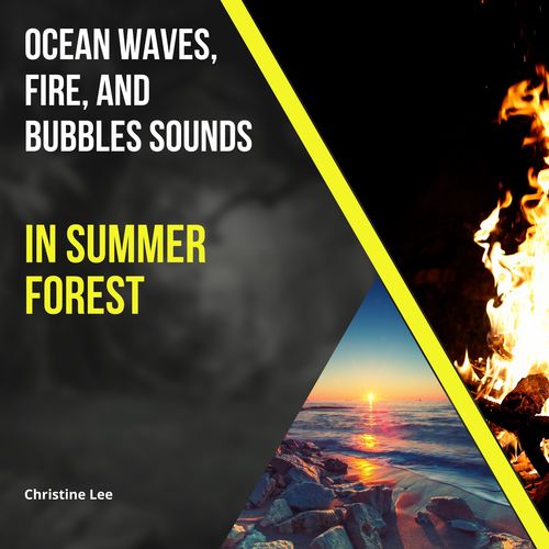 Ocean Waves, Fire, and Bubbles Sounds in Summer Forest