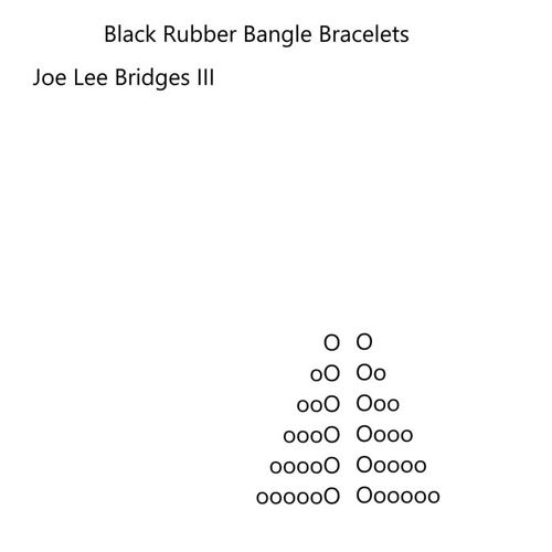 Black Rubber Bangle Bracelets (Explicit)