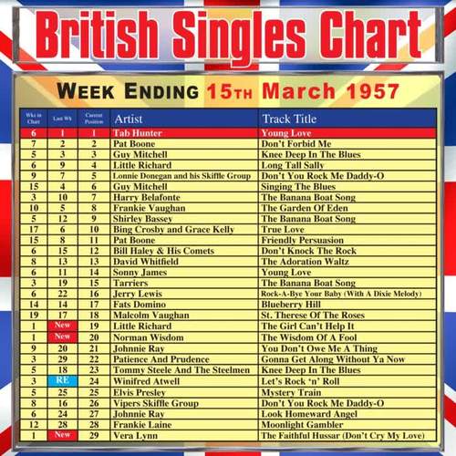 British Singles Chart - Week Ending 15 March 1957