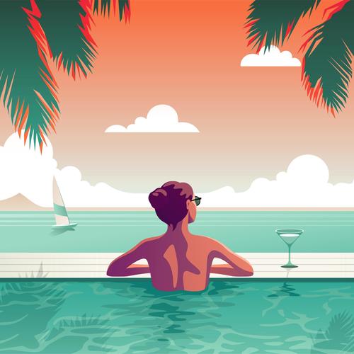 Poolside
