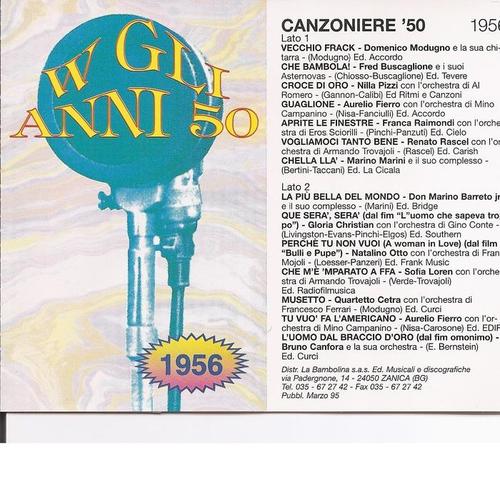 Canzoniere '56 - Canzoni Originali Del 1956