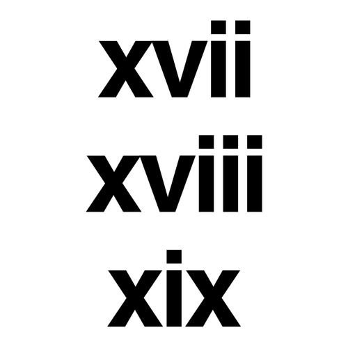 Inbetweens XVII/XVIII/XIX