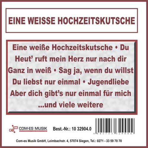 Eine weisse Hochzeitskutsche