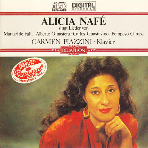 Alicia Nafé singt Lieder von Manuel de Falla, Alberto Ginastera, Carlos Guastavino, Pompeyo Camps