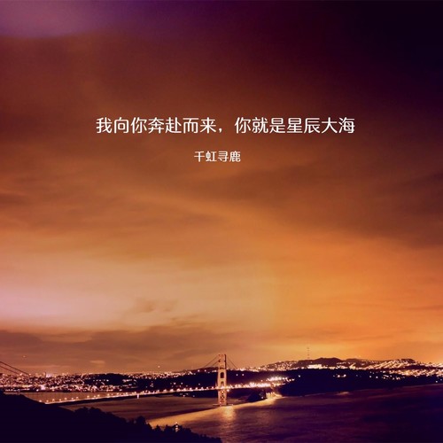 我向你奔赴而来，你就是星辰大海