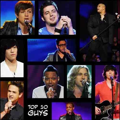 Top 20 Singers American.Idol S09 Original Version (top 10 guys)