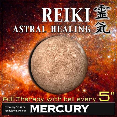 Reiki Astral Healing - Mercury Frequency (1h Full Binaural Healing Therapy With Bell Every 5 Minutes)