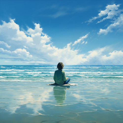 Tranquil Seaside Studies: Mindful Ocean Reflections