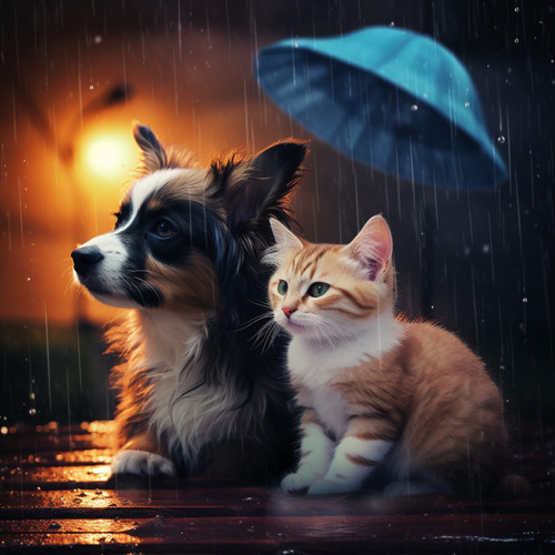 Serene Pet Naptime: Ambient Rainfall Pet Harmony