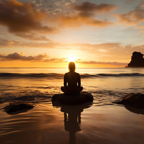 Meditation Beside Ocean: Calm and Focus