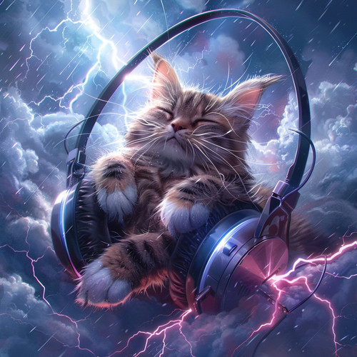 Cats Quiet: Thunder Binaural Serenity