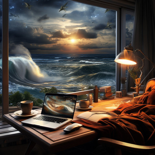 Music combined with Fire: Ember's Dreamy Nightfall