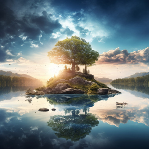 Relaxing River's Reflection: River's Flowing Zen Melody