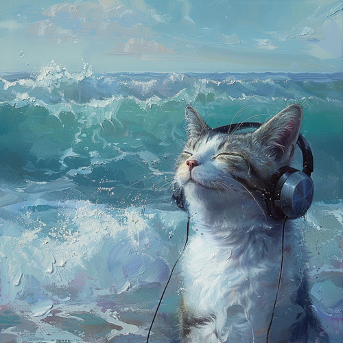 Purring by the Ocean: Cats Calming Music