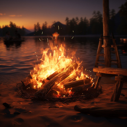 Fire's Relaxing Rhythms: Calm Flame Echoes