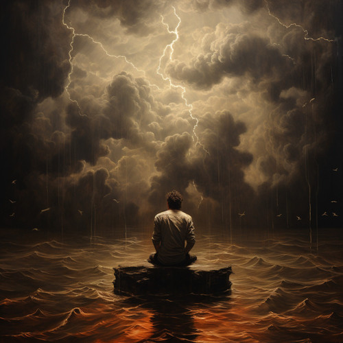 Meditation Amidst the Storm: Thunder's Calm