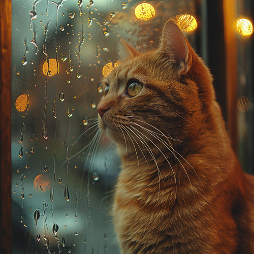 Lluvia Tranquila Y Serena Para Los Momentos De Paz De Los Gatos