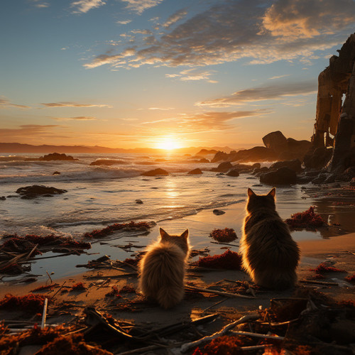 Balada Para Un Sueño Sereno Oceánico Con Gatos: Música Para Aliviar El Estrés