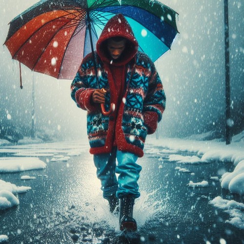 Walking in the Snow While It Rains