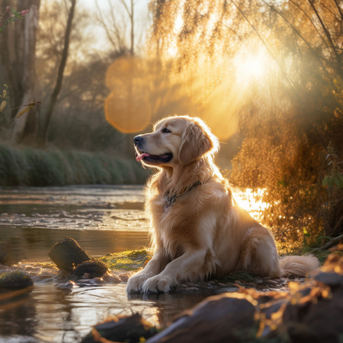 Canine Calm by the Stream: Music by the Glade
