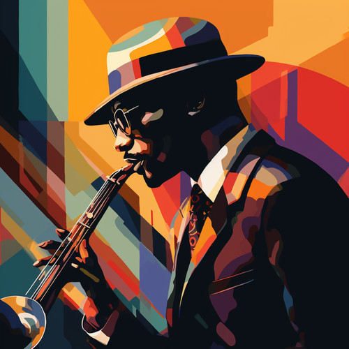 Jazz Music Mosaic: Cultural Mix Rhythm