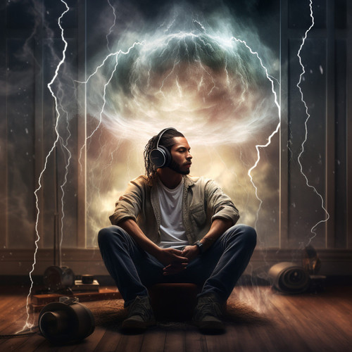 Meditative Thunder Echoes: Binaural Rhythmic Peace