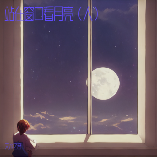 站在窗口看月亮（人）