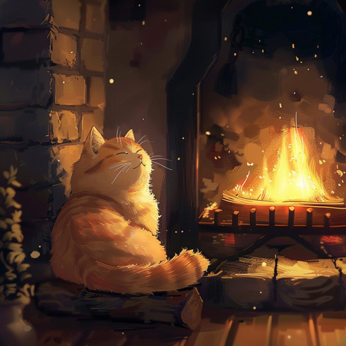 Ronroneos Del Fuego: Sonidos Serenos Para Gatos