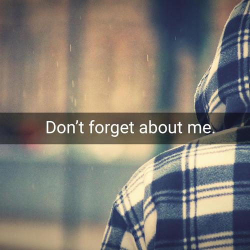 Don't Forget About Me