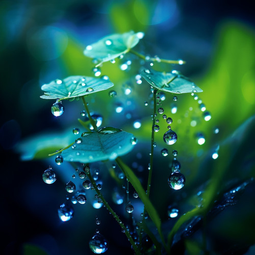 Serene Raindrops Harmony: Nature's Melodic Song