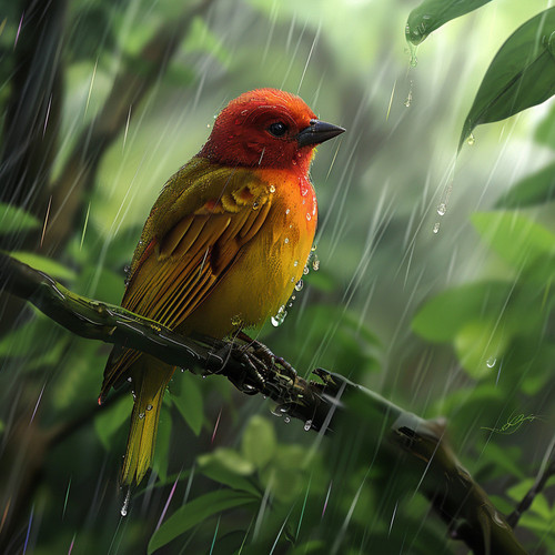 Relaxing Binaural Nature: Gentle Rain and Bird Sounds