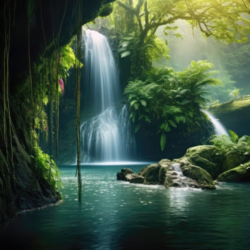 Enchanting Waterfall Relaxing Ambient Sounds