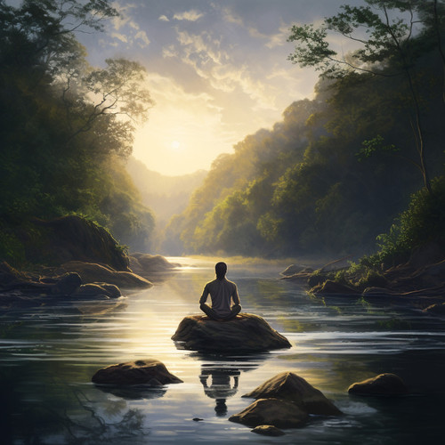 Refrán Meditativo: Serenidad Del Río En La Quietud