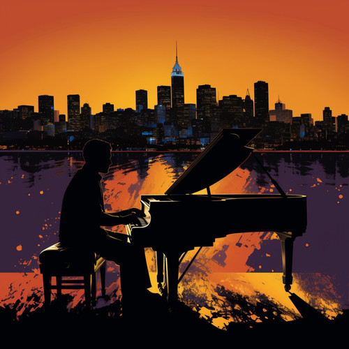 Vibrant Silhouettes: Jazz Piano Tales