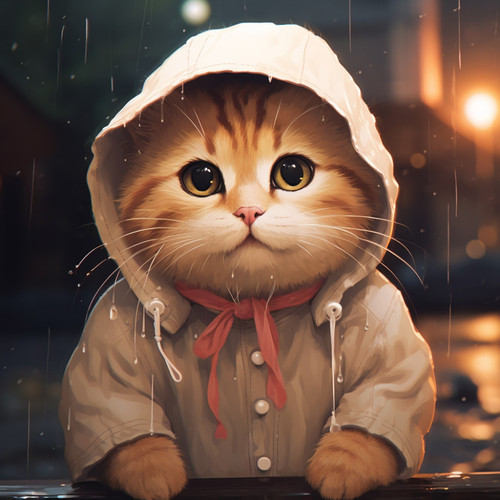 Santuario Lluvioso Para Gatos: Melodías Tranquilas De Las Gotas